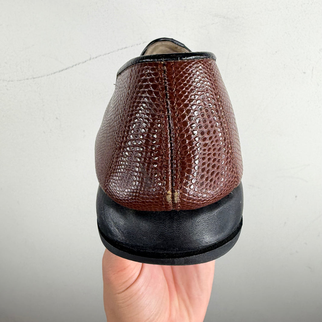 Belgian Shoes Leather Textured Loafers