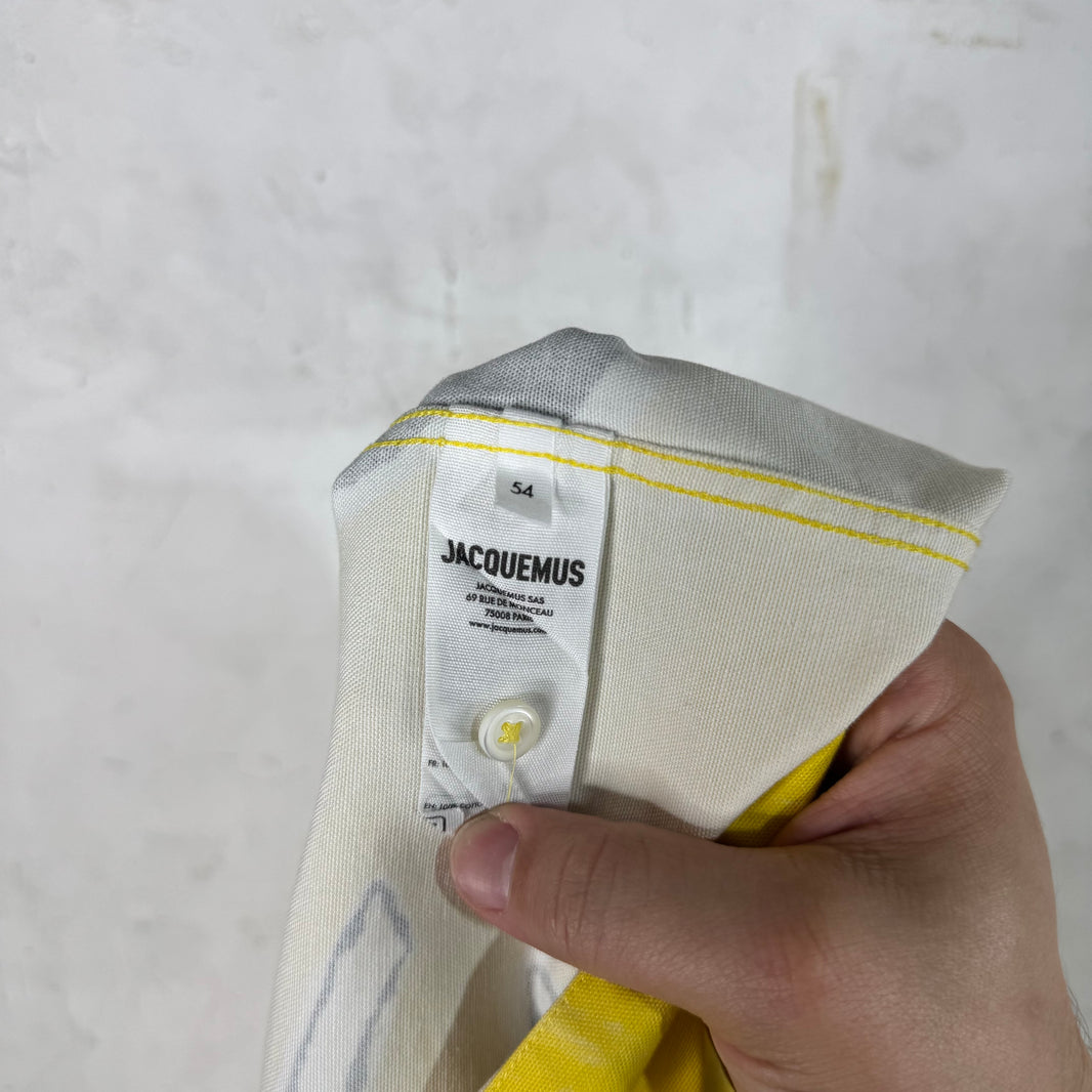 Jacquemus Yellow Patterned Logo Canvas Shirt