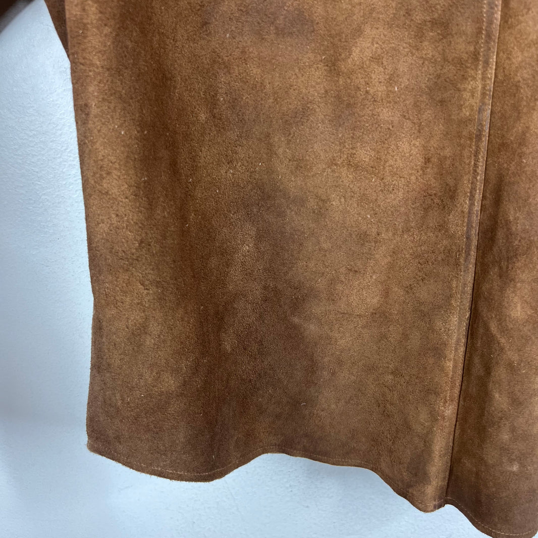 RRL Rough Out Suede Snap Button Overshirt