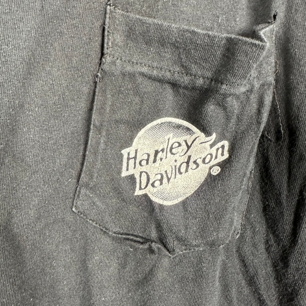 Vintage Harley Davidson Moon Pocket T-Shirt