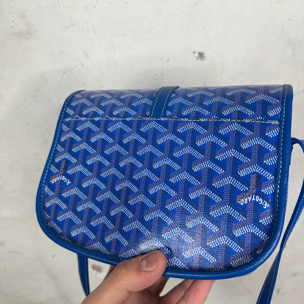Goyard Blue Belvedere PM Messenger Bag