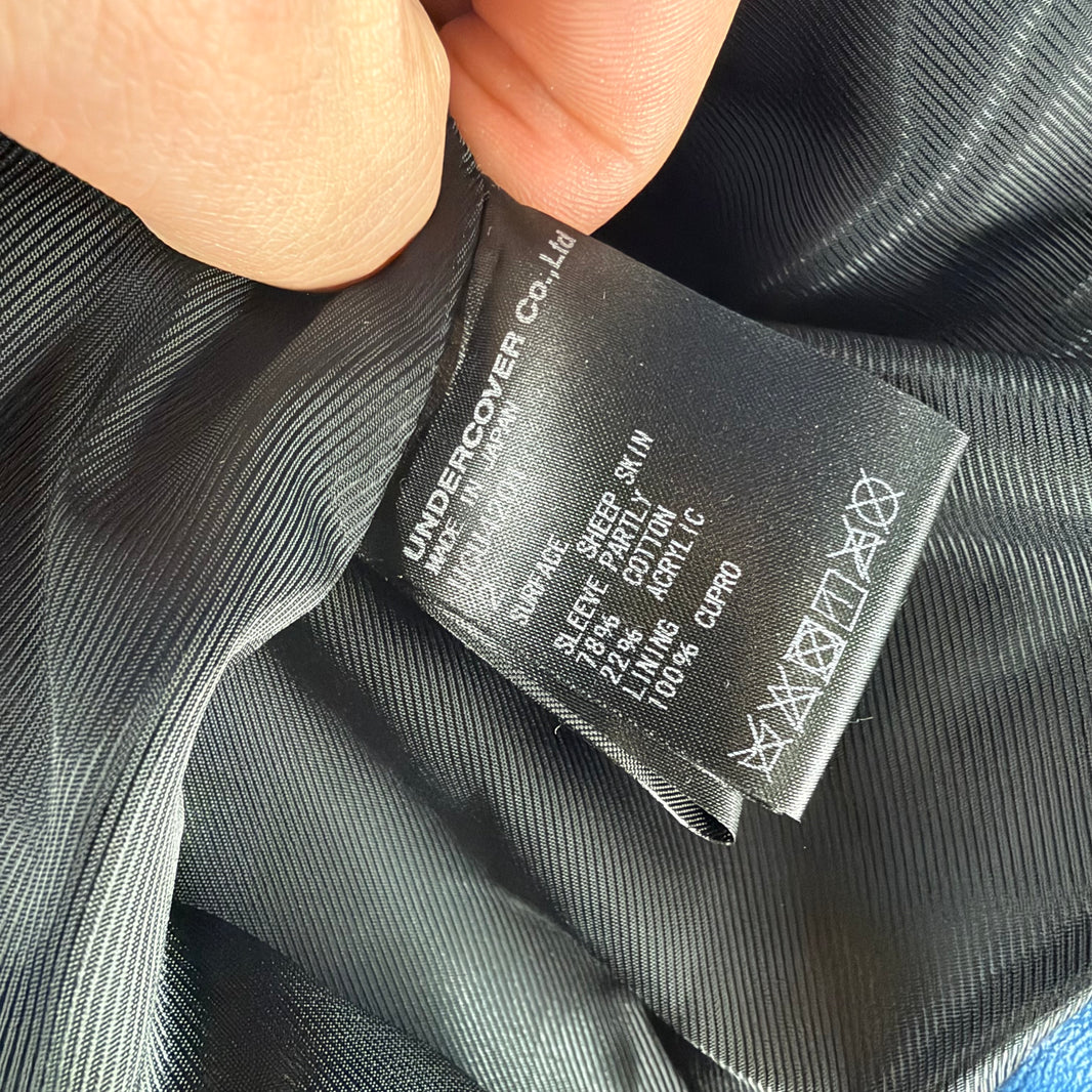 Undercover Blue Hybrid Leather Perfecto Jacket