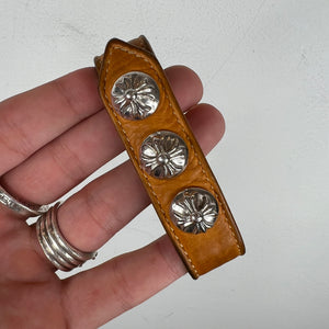 Chrome Hearts Rhodium Leather Bracelet