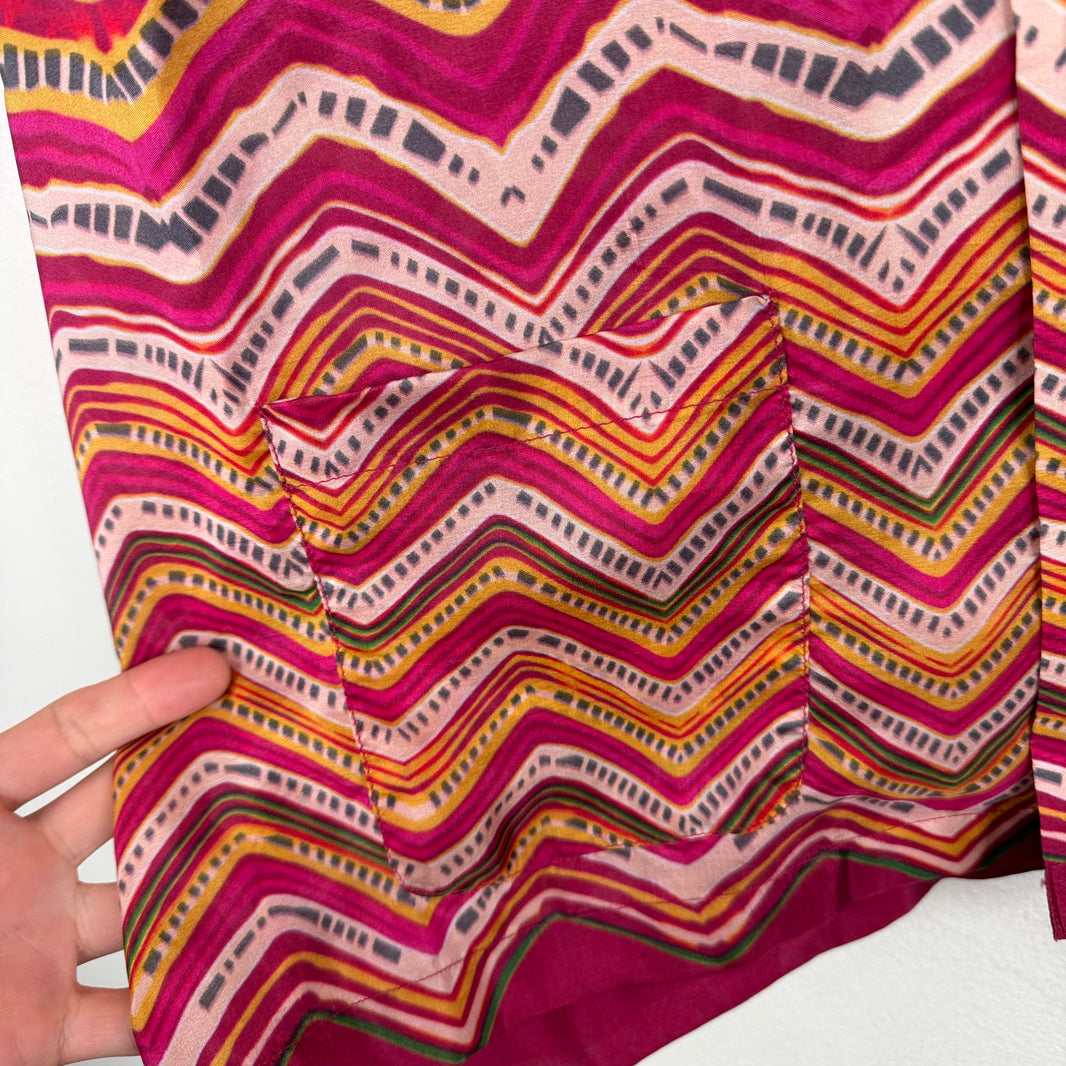 Bode Silk Zig Zag S/S Shirt
