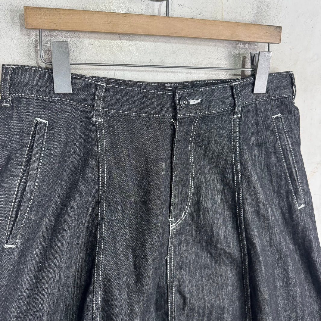 CDG Black Denim Dropcrotch Shorts