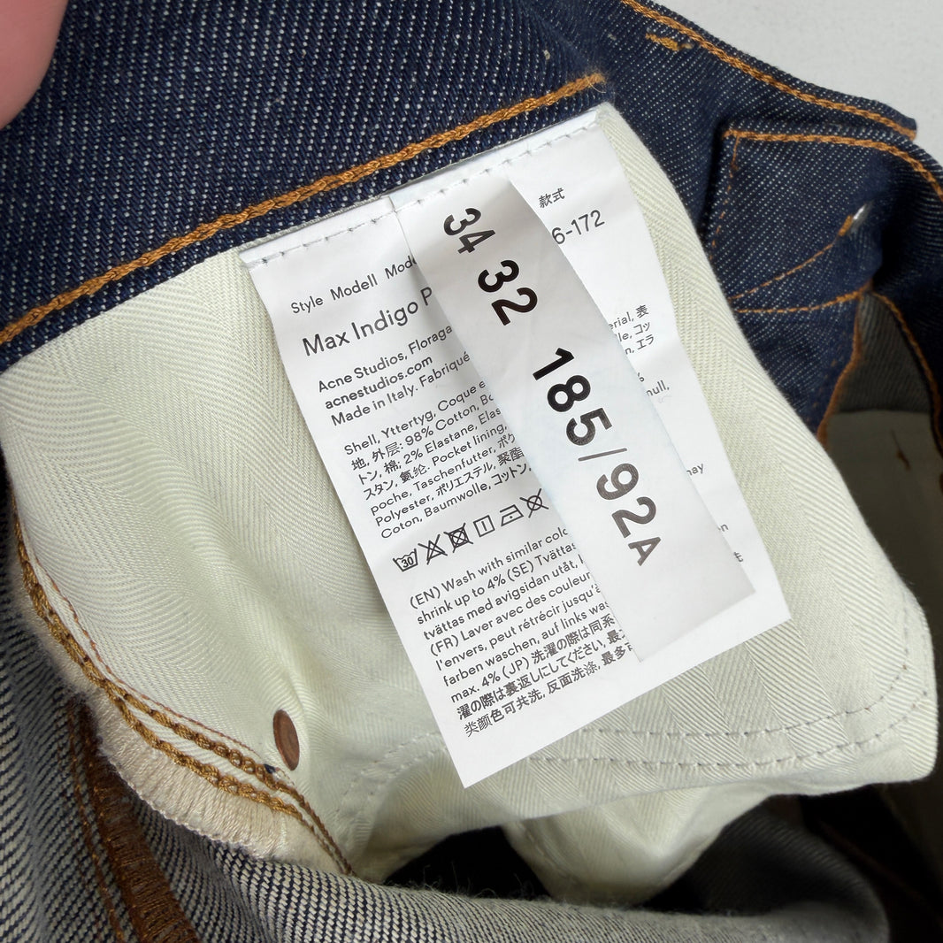 Acne Studios Bla Konst Max Indigo Jeans