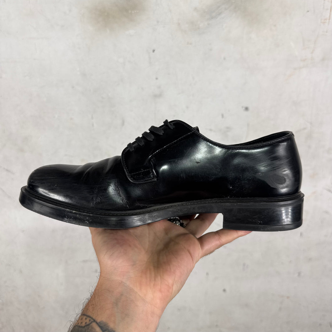 Prada Black Brushed Derbys