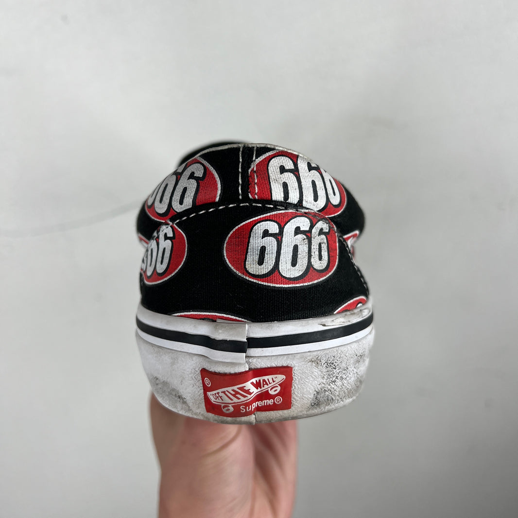Supreme Vans Black 666 Slip On Sneakers