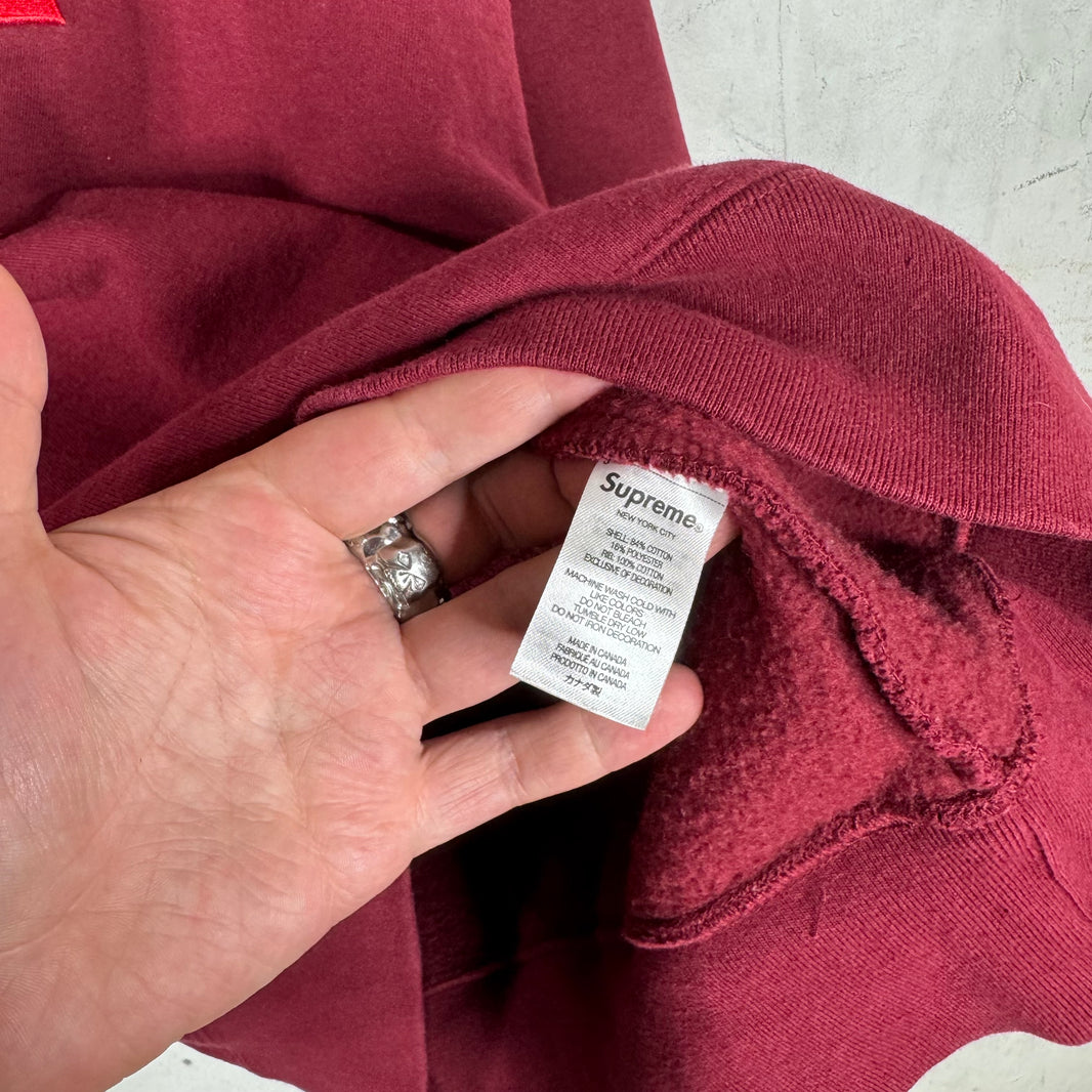 Supreme Maroon Box Logo Crewneck