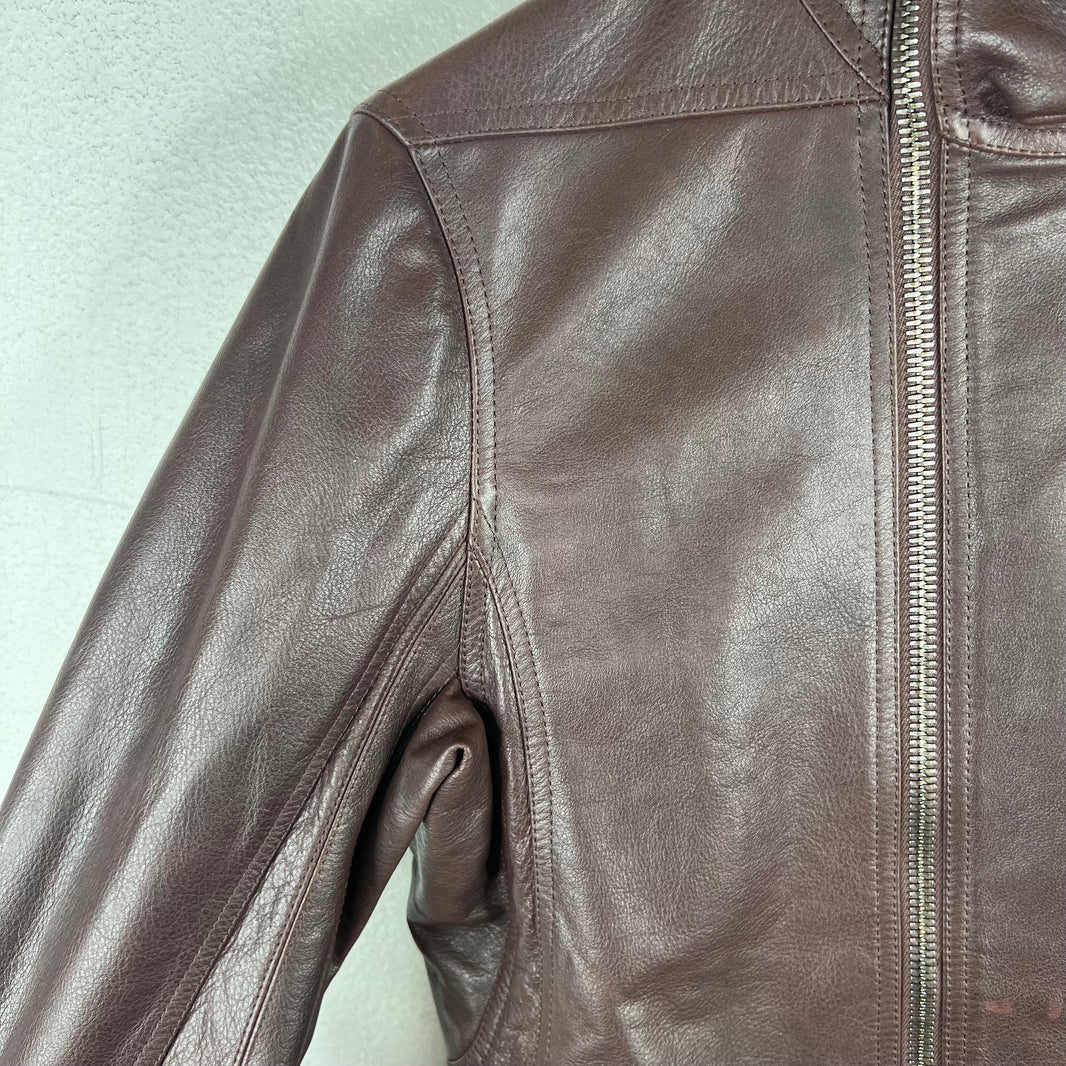 Rick Owens Raisin Leather Molino Jacket