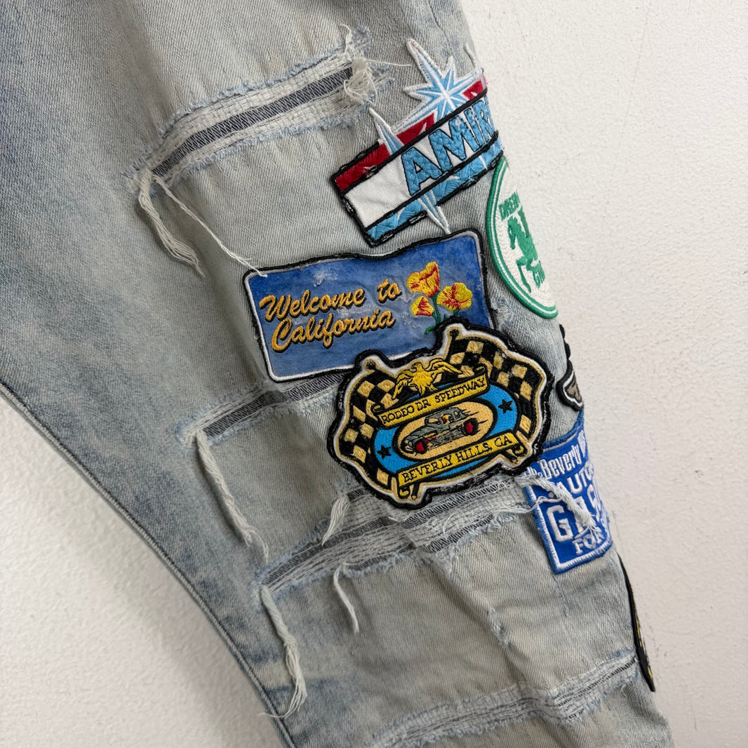Amiri Patches Skinny Jeans