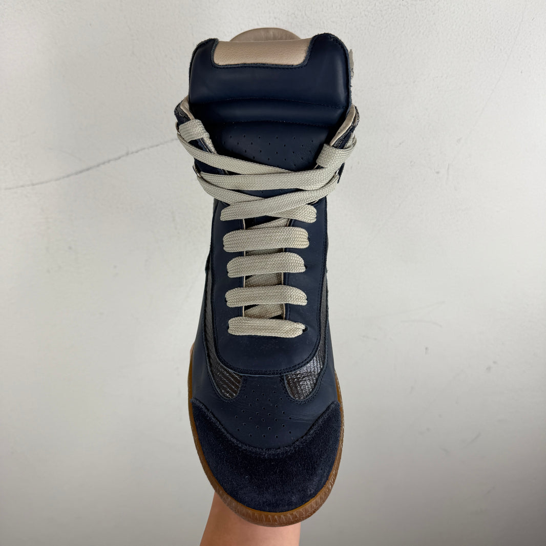 Margiela Navy Hi-Top Line 22 Sneakers