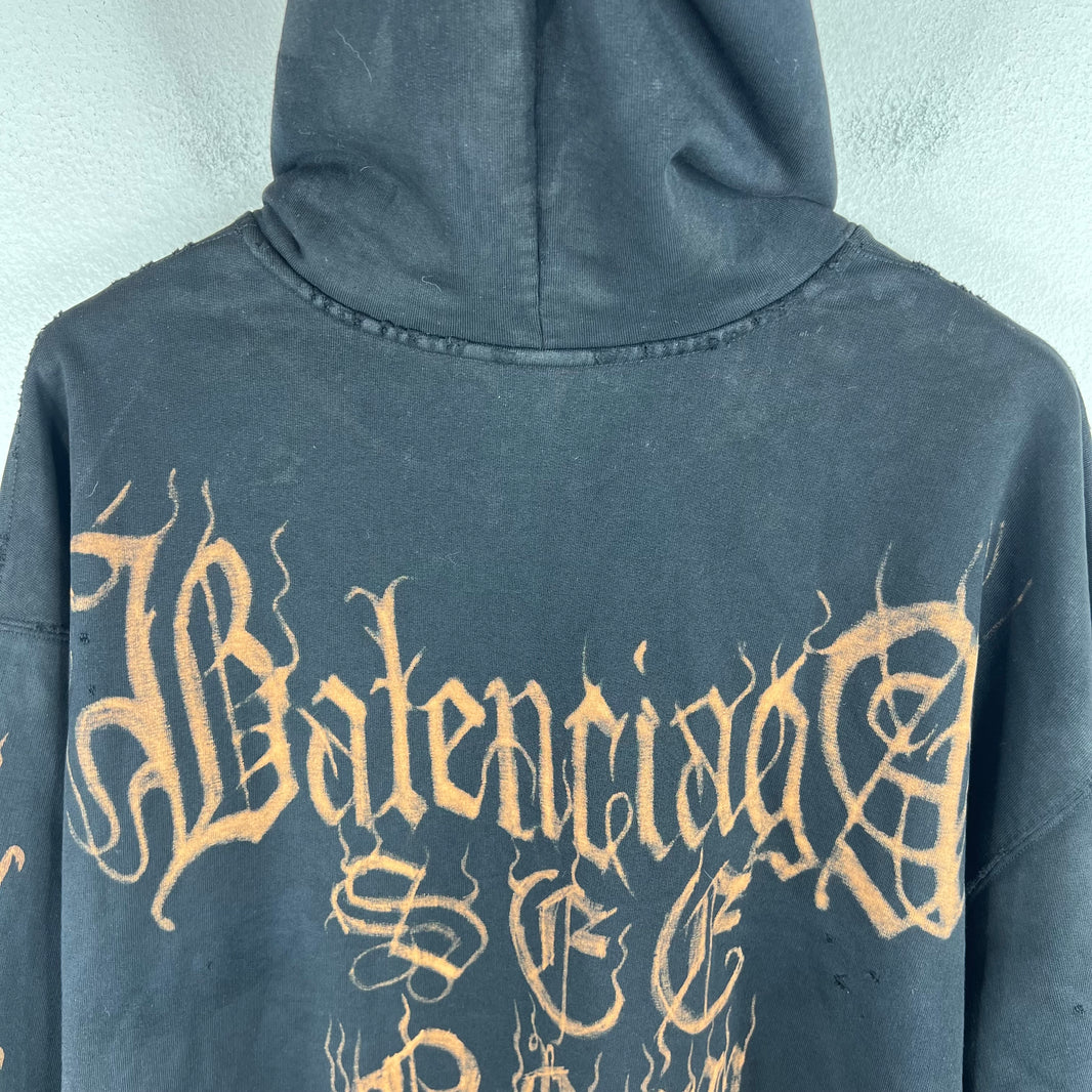 Balenciaga Heavy Metal Zip-Up Hoodie