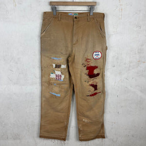 Better With Age Distressed Repaired Patch Carpenters