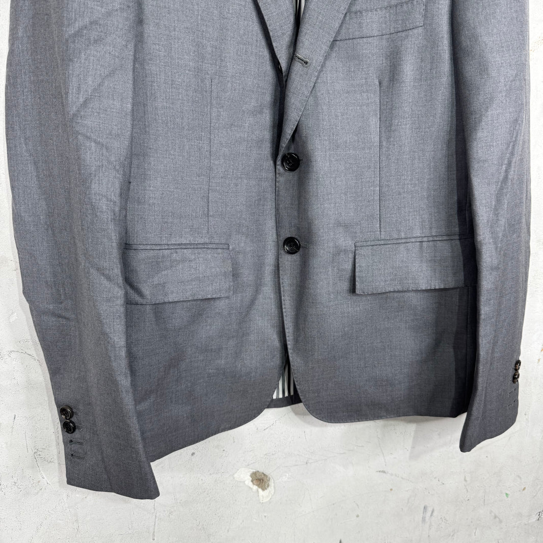 Thom Browne Grey 2-Button Blazer