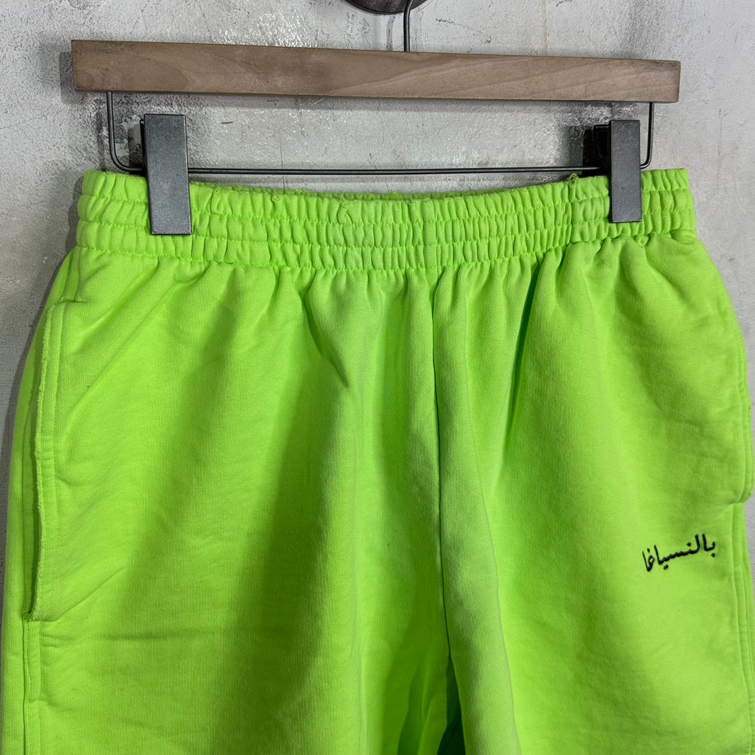 Balenciaga Neon Arabic Sweatshorts
