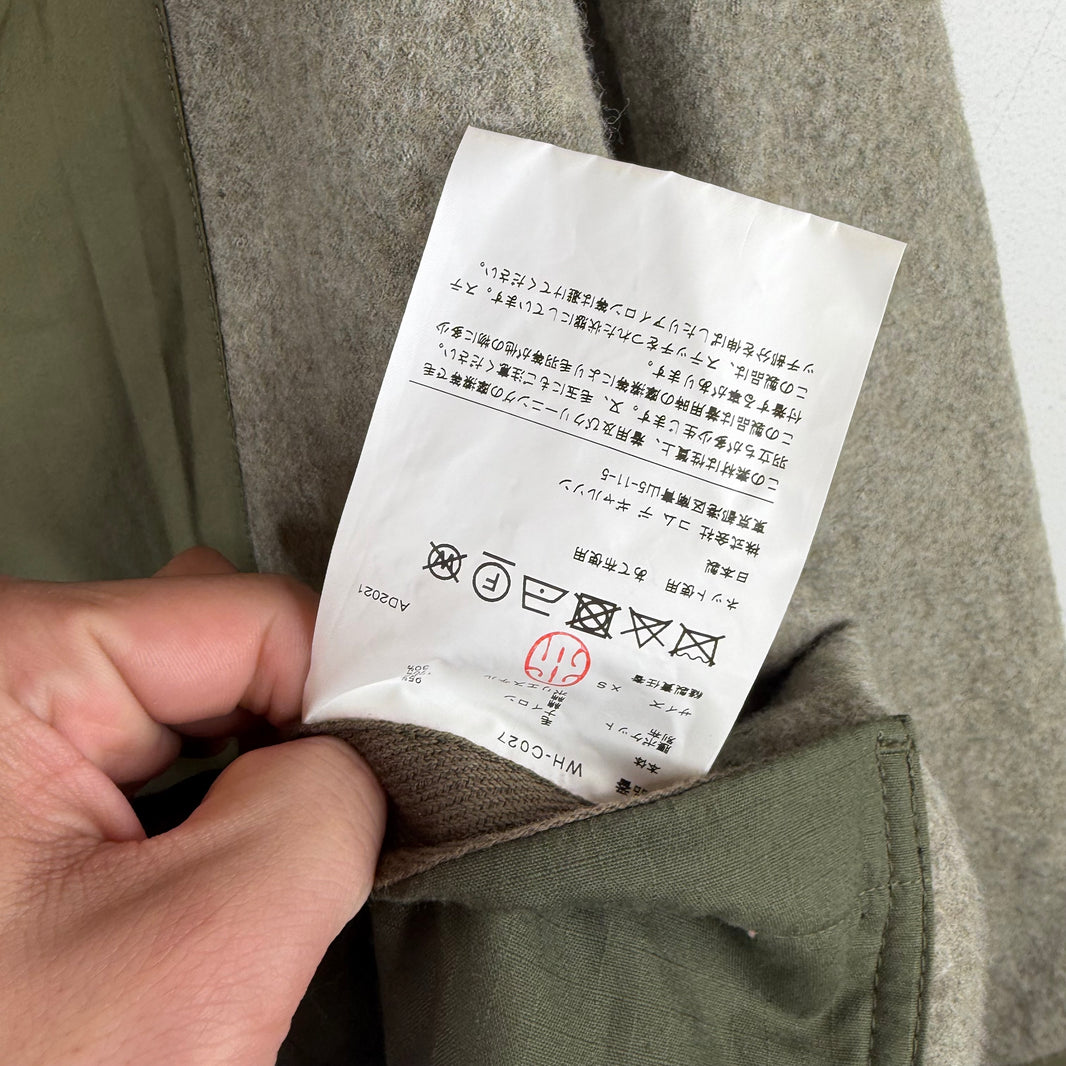 Junya Watanabe Olive Wool/Nylon Mandarin Chore Jacket
