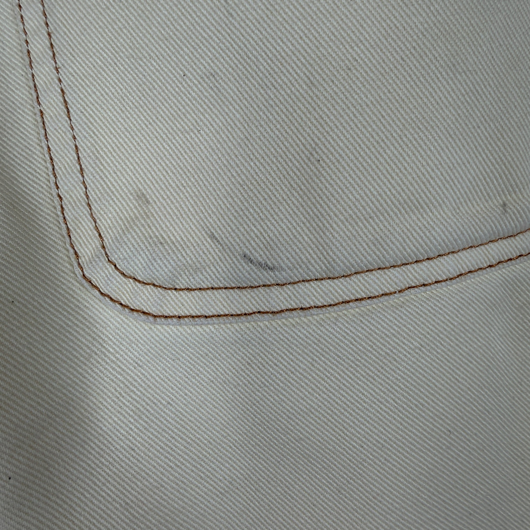 Wales Bonner Cream Contrast Stitch Trousers