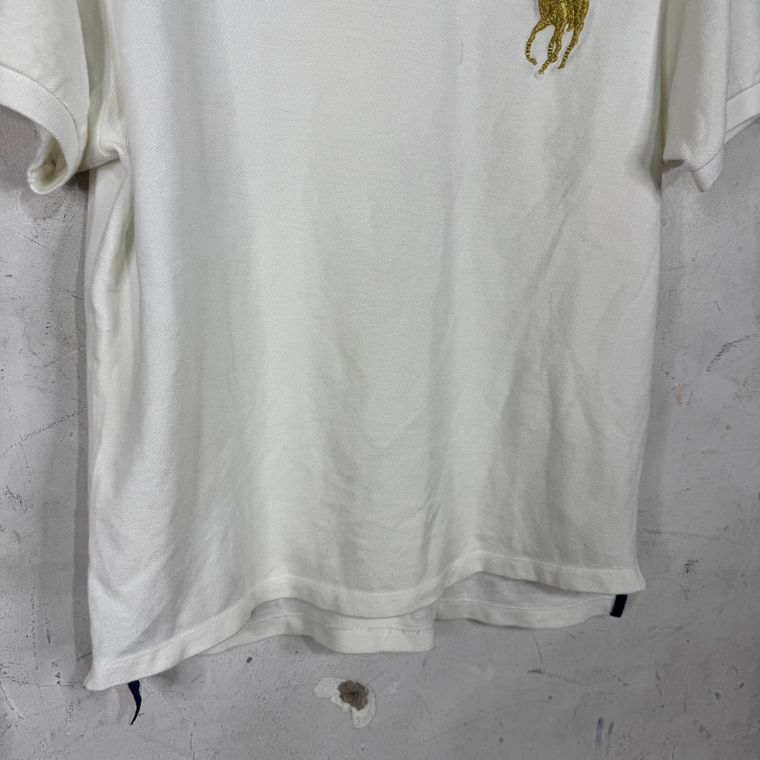 Ralph Lauren White Gold Big Pony Polo