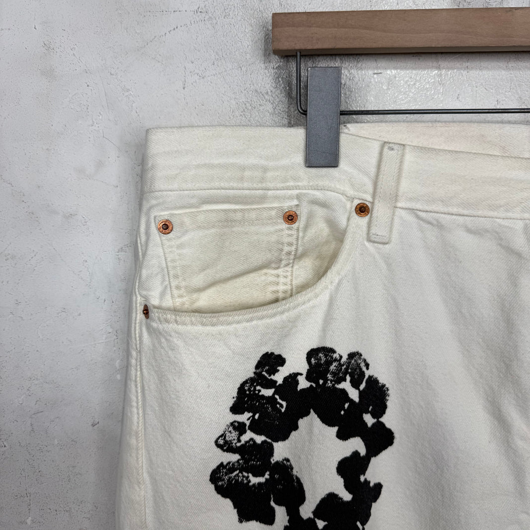 Denim Tears Levi's 501 White Wreath Jeans