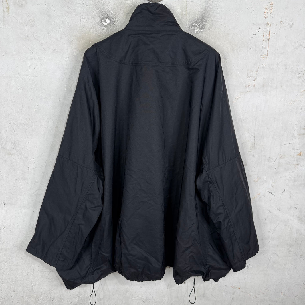 The Row Black Oversized Nylon Track Jacket