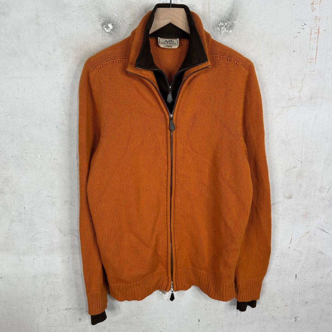 Hermes Double Layered Zip Knit