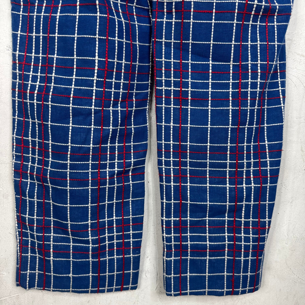 Bode Blue Embroidered Trousers