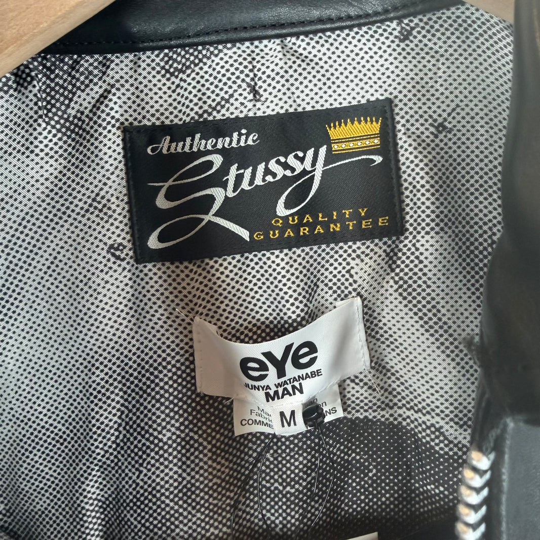 Stussy Junya Watanabe CDG Black Leather Jacket