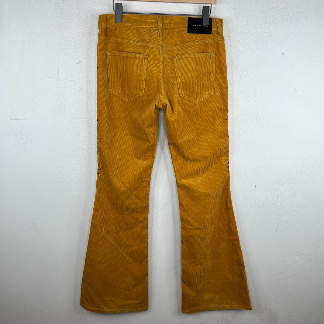 Cout De La Liberte Corduroy Jeweled Flare Pants