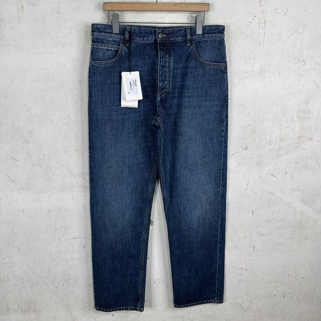 Bottega Veneta Straight Legged Medium Wash Jeans