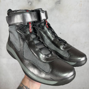Prada Silver Straped High Americas Cup