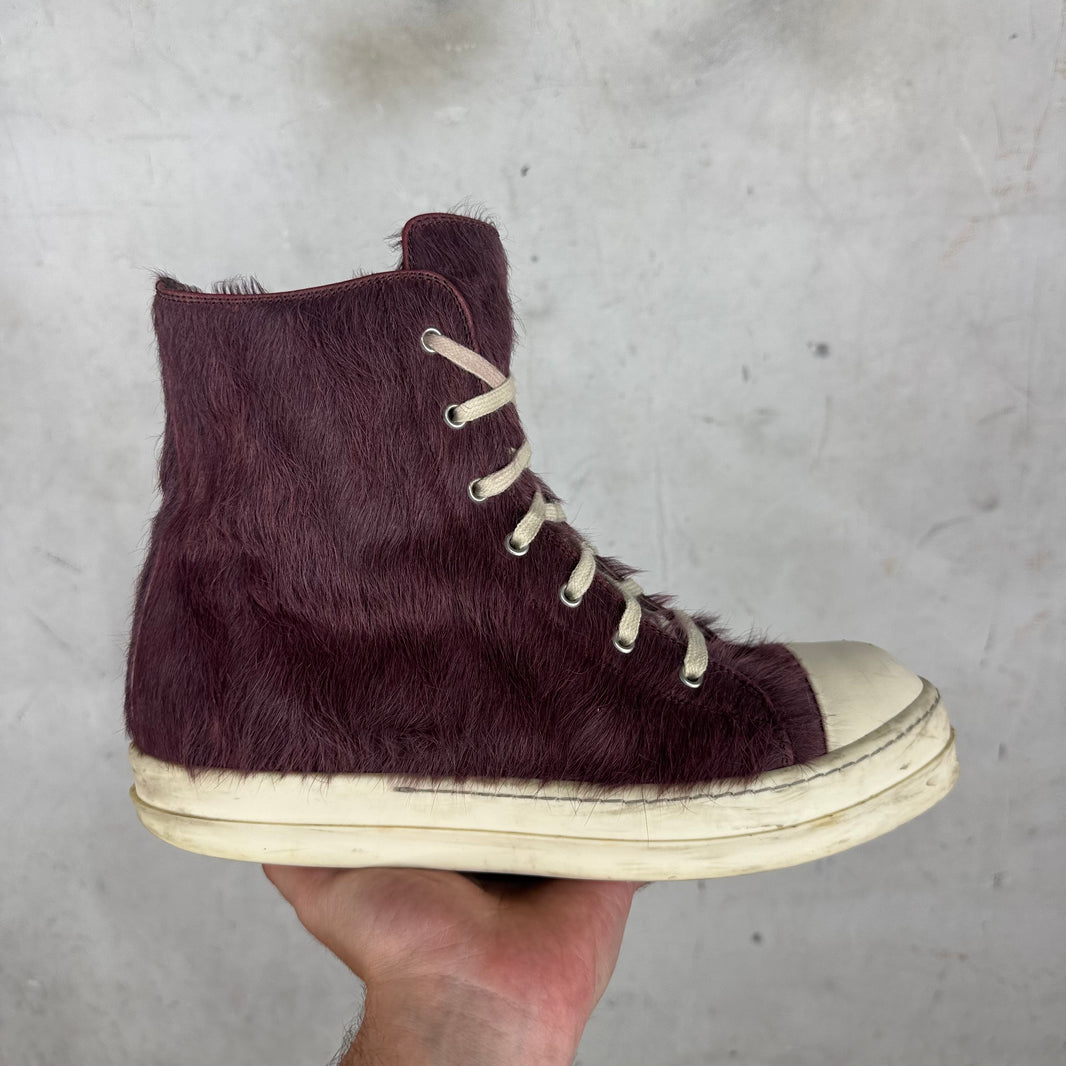 Rick Owens Purple Ponyhair Ramones