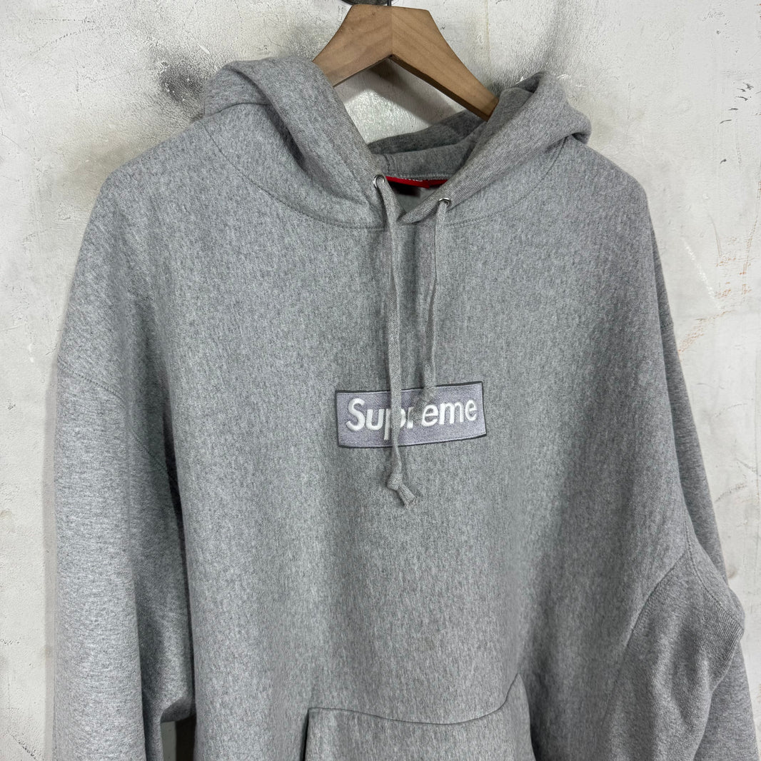 Supreme Grey Tonal Box Logo Hoodie