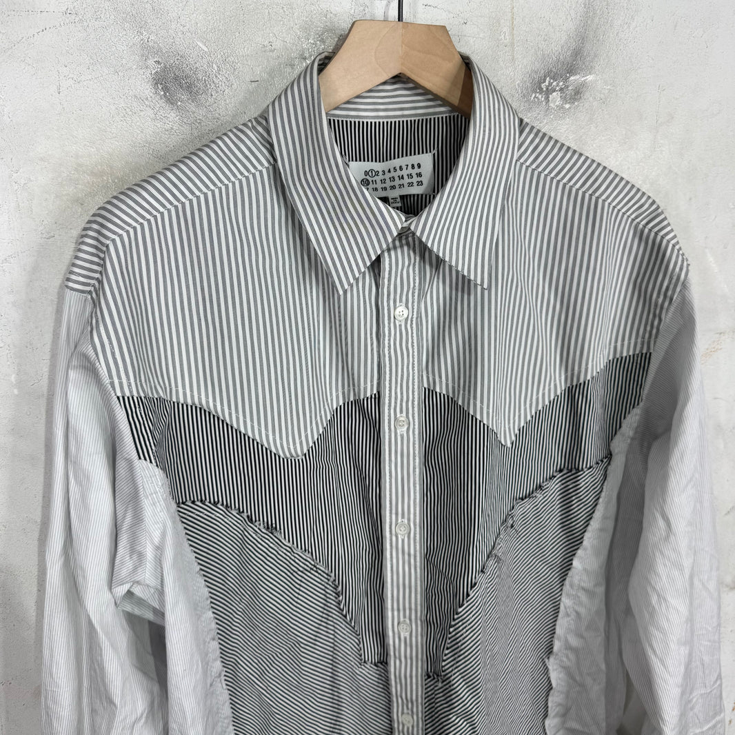 Margiela Striped Panelled LS Button Up
