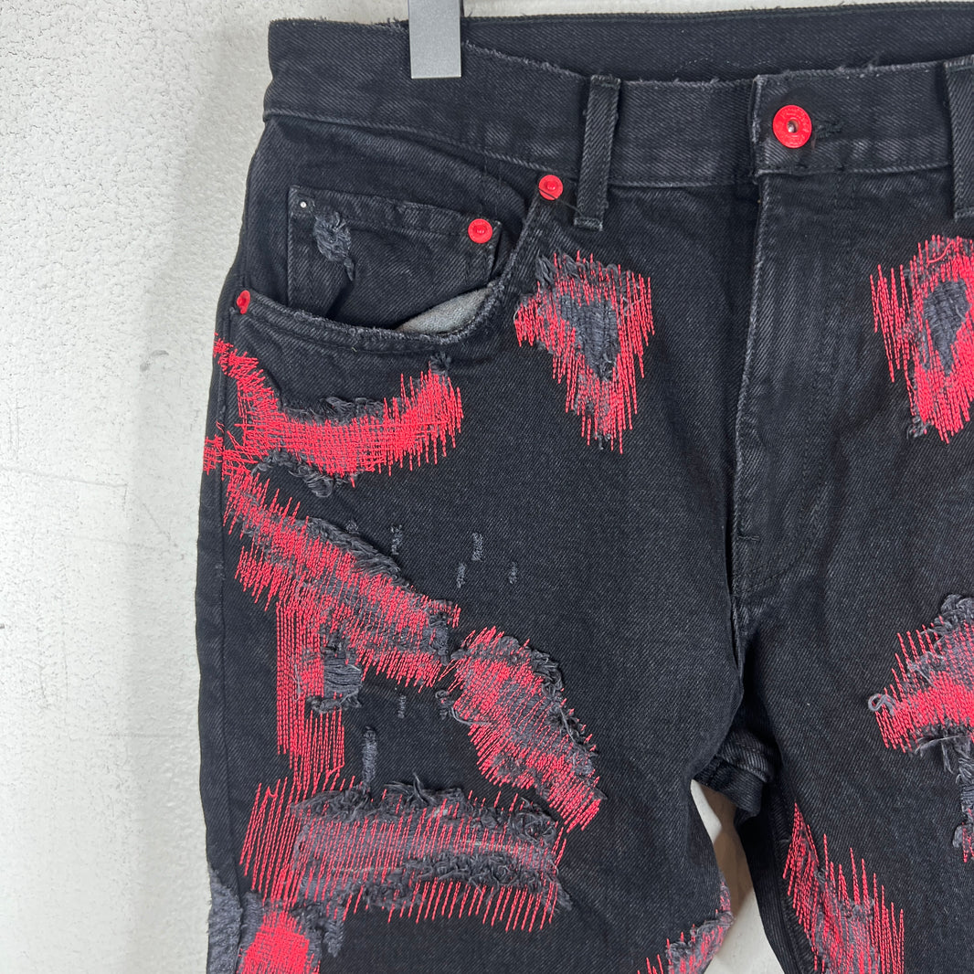Endless Denim Red Logo Denim Jeans