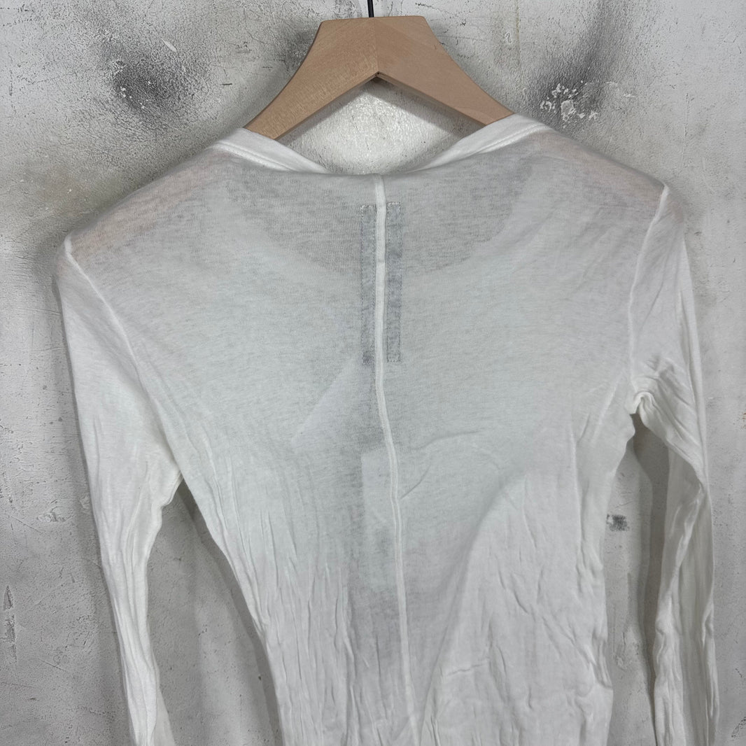 Rick Owens Concordians Sheer White L/S Shirt