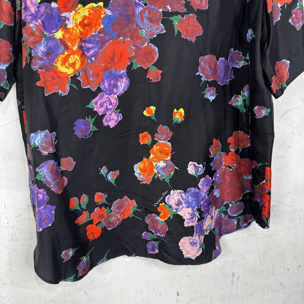 Dior Kaws Silk Floral Shirt