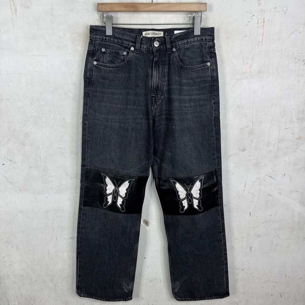 Our Legacy Third Cut Butterfly Knee Jeans