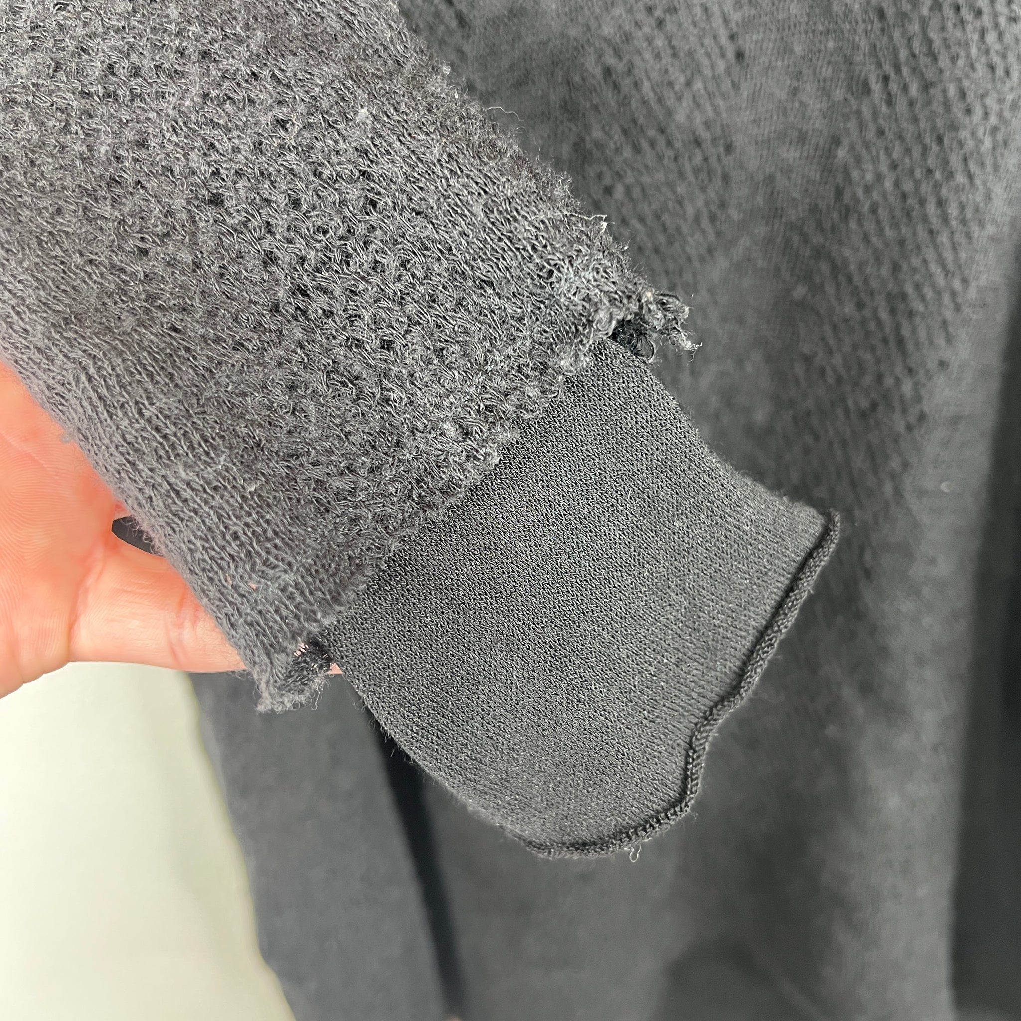 Our Legacy Black Knitted Double Layer Longsleeve Shirt