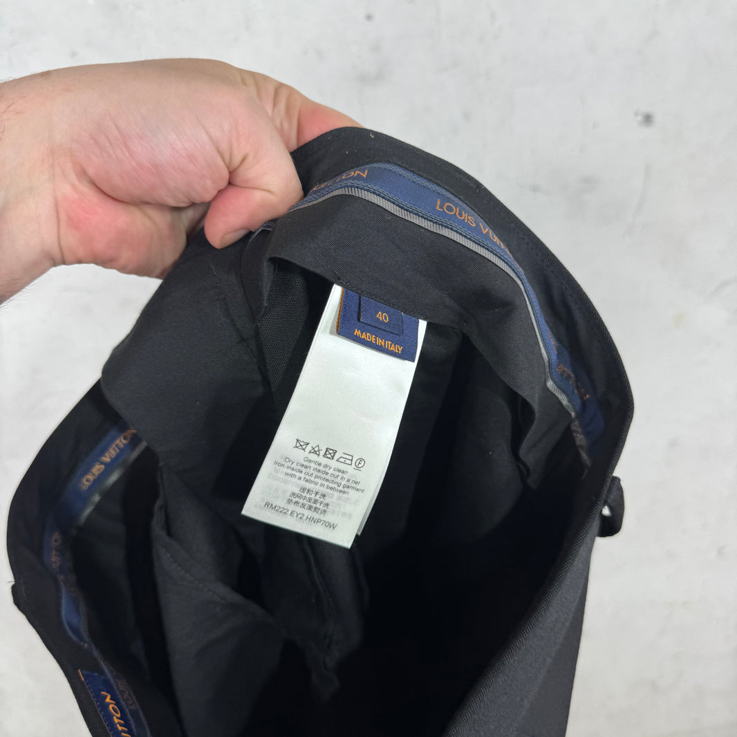 Louis Vuitton Heel Zip Black Trousers