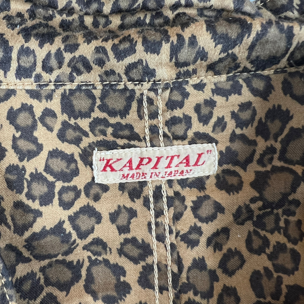Kapital Leopard Print Kimono Shirt