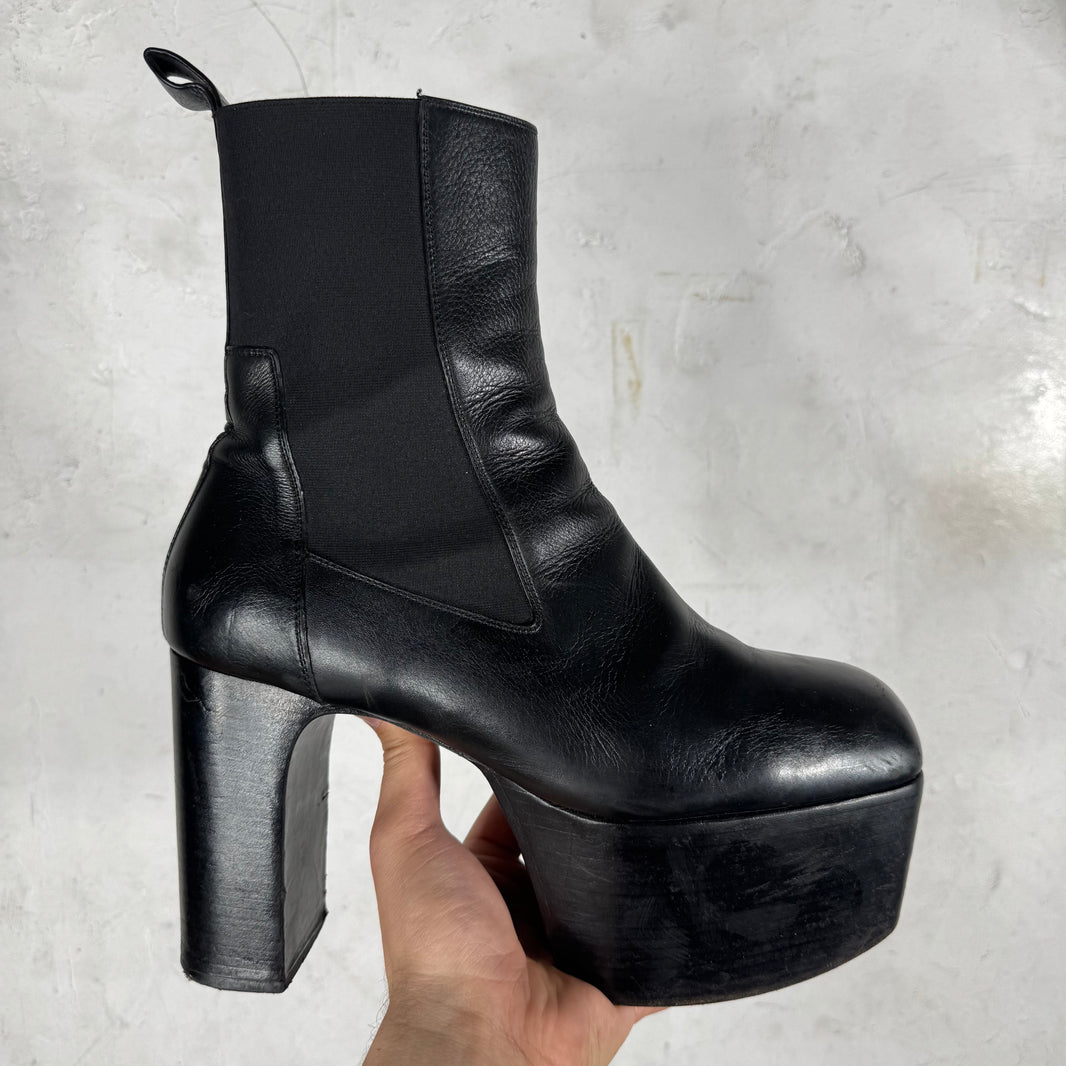 Rick Owens Leather Black Kiss Heels