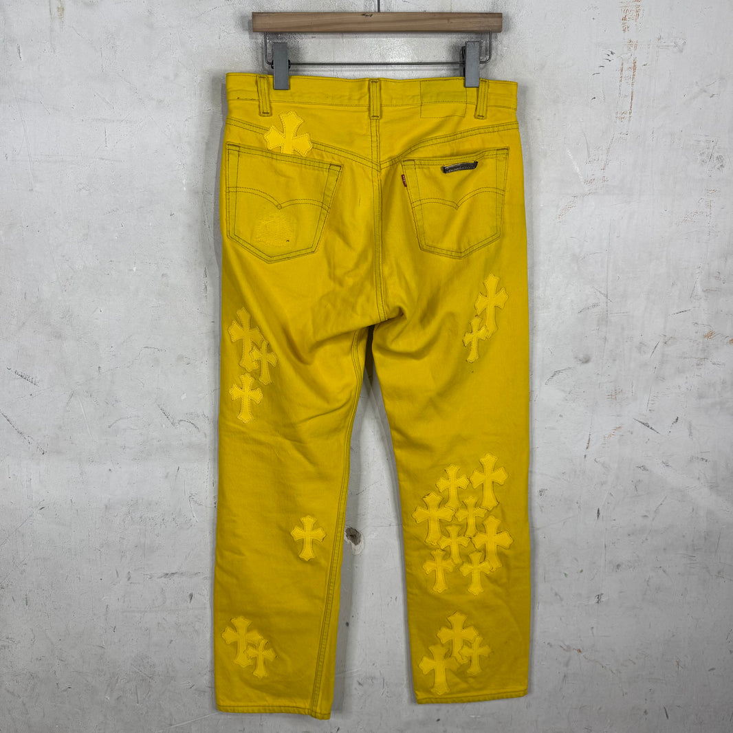 Chrome Hearts x Levis Yellow Patch Jeans