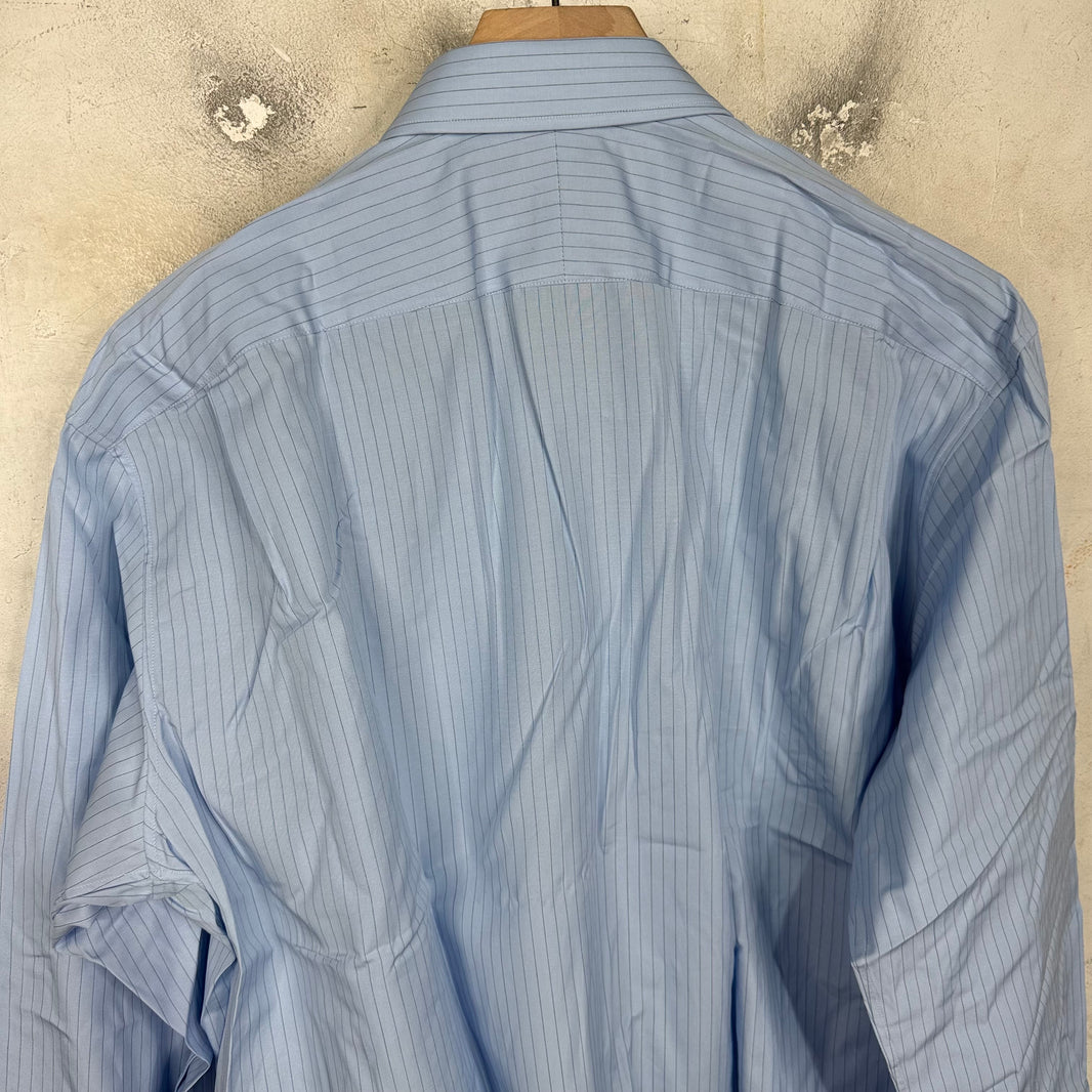 Hermes Blue Pinstriped Button Shirt