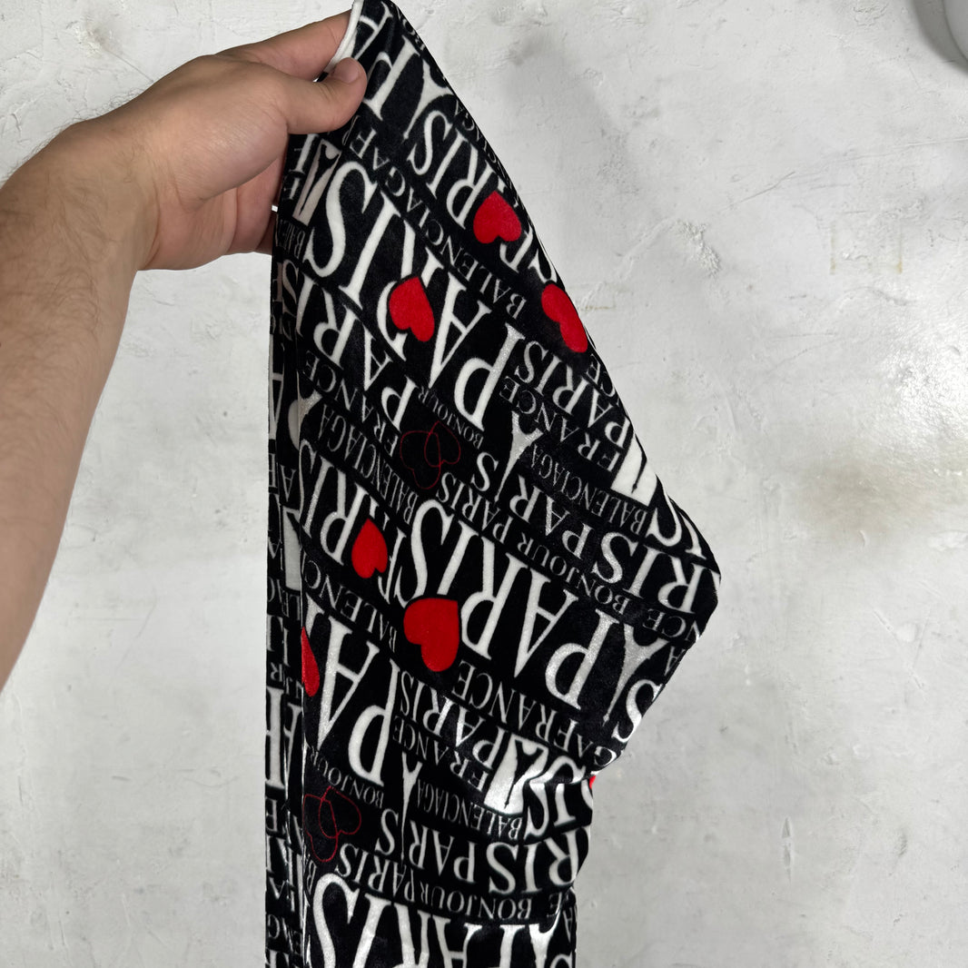 Balenciaga Heart Velvet Scarf
