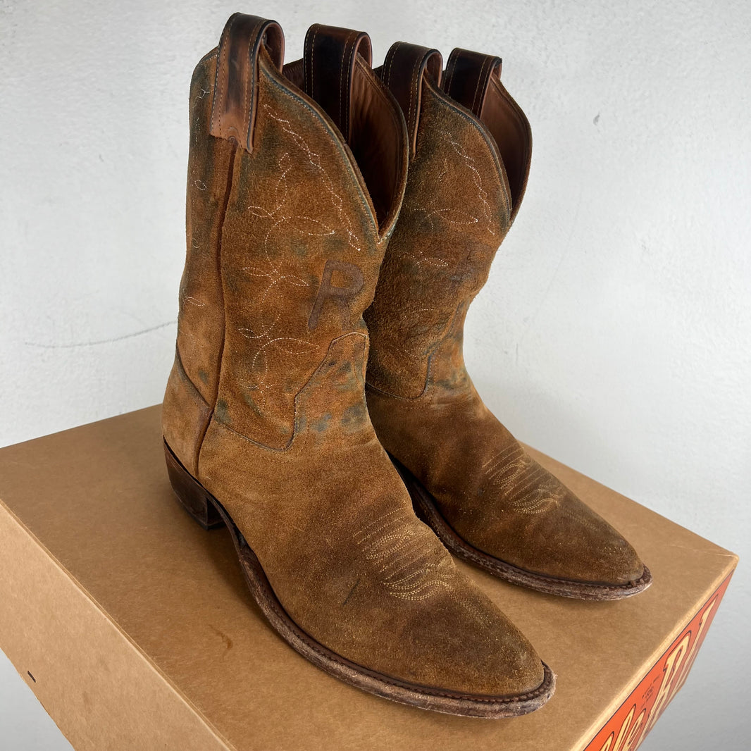 RRL Plainview Roughout Suede Logo Boots