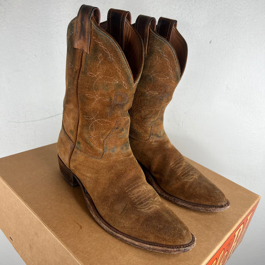 RRL Plainview Roughout Suede Logo Boots