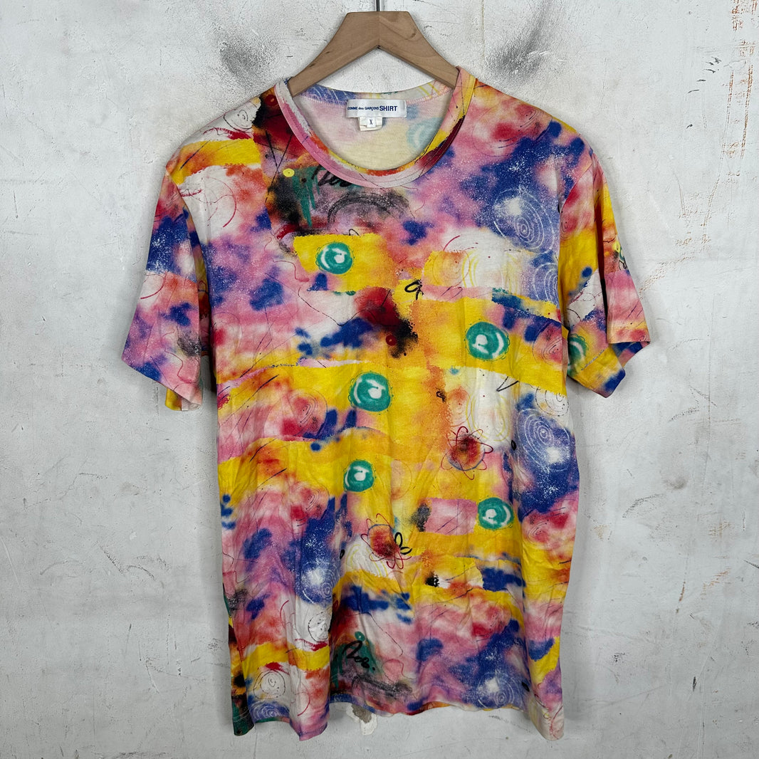 CDG Shirt Futura AOP Yellow T-Shirt
