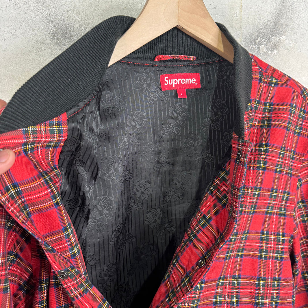 Supreme Plaid Snap Button Jacket