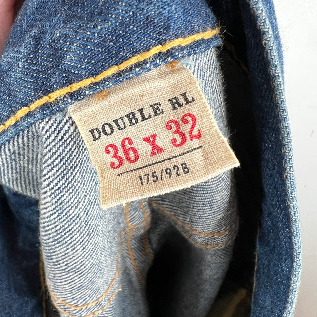 RRL Dark Wash Cut Denim Jeans